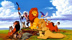 One of Disney's many major success films of the 1990s, The Lion King.